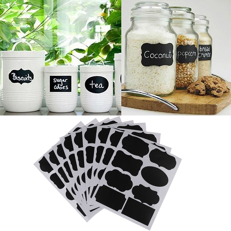 极速72pcs Blackboard Craft Kitchen Jar Organizer Labels Chal - 图1