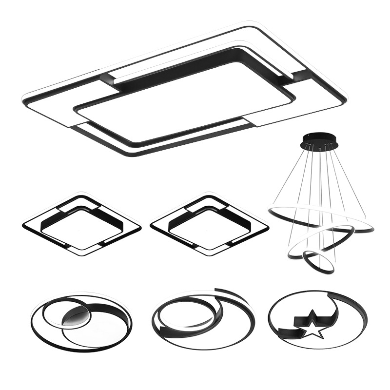 客厅灯约灯具组合全屋套装餐吊灯E2022年新款气卧室吸顶灯-图3