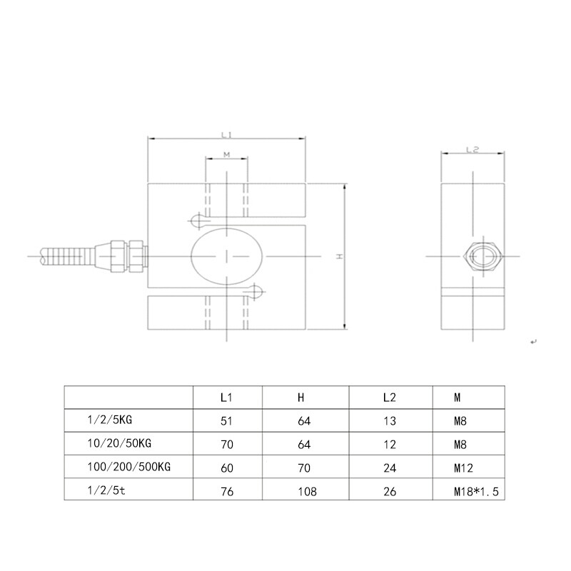 DS2-1000两件式外置S型数显推拉力计0-5000N可选感测器定制50N/5-图0