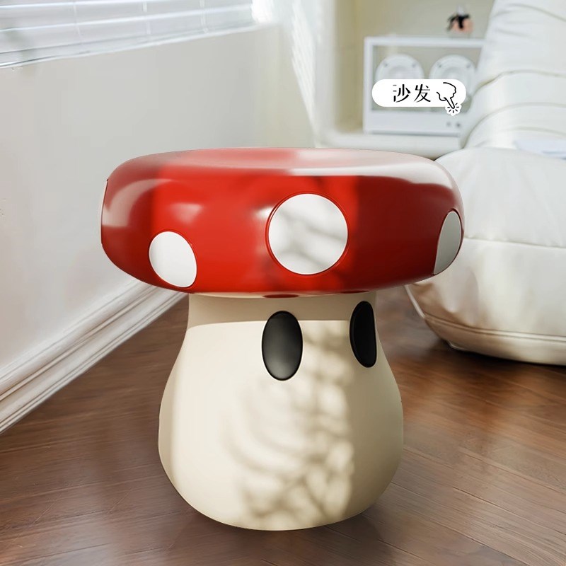 Creative mushroom living room floor-standing ornaments home entrance door shoe-changing stool entrance shoe-wearing stool living room sofa on sale