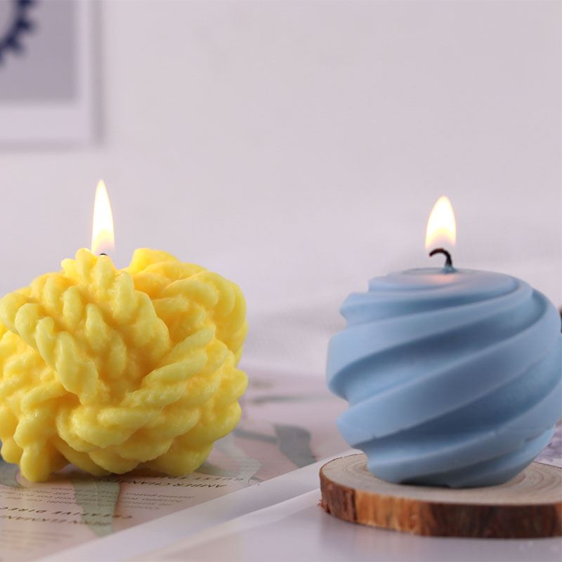 推荐Screw Ball Candle Mold Epoxy Rose Candle Casting Mold Cr - 图2