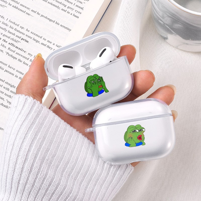 推荐Sad frog Cute Earphone Case For Airpods Pro Soft Silicon - 图1