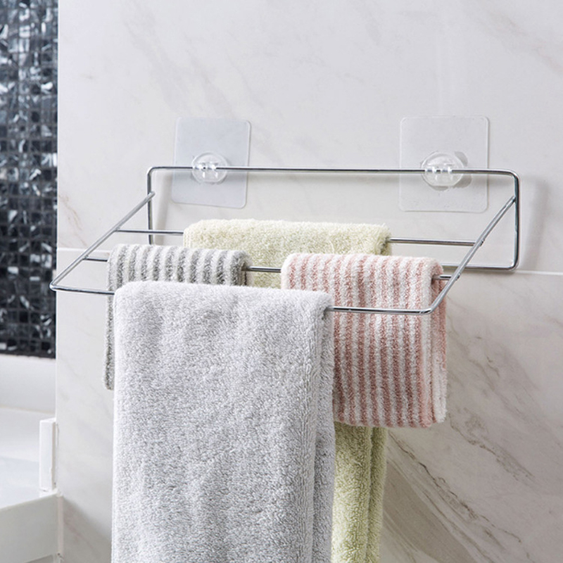 3 Layero Stai lessnSteel Towel Rack Bathroom StsrageX Shelve - 图0