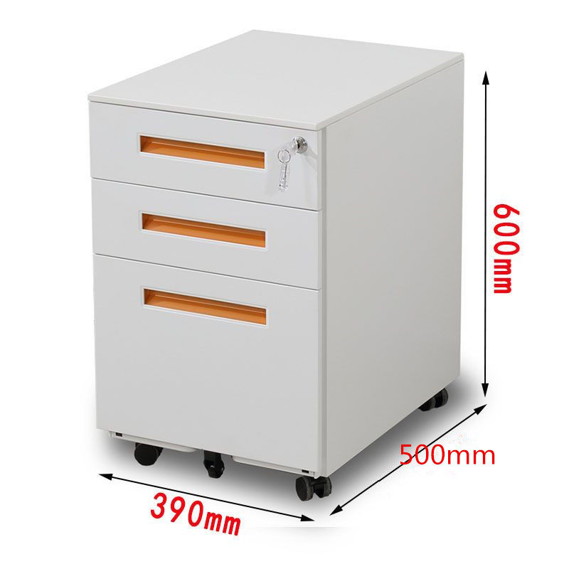 铁皮文件柜桌下三抽屉钢制活动柜带锁小柜子储物办公室卡箱单个矮,淘宝优惠券,粉丝福利购,淘宝优惠卷