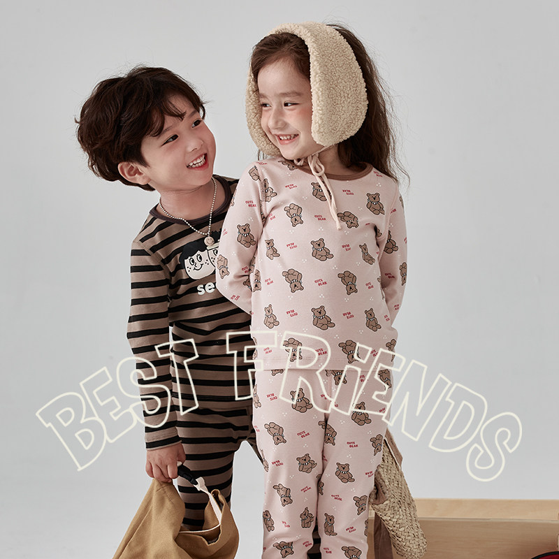 儿童睡衣套装宝宝秋冬保暖加厚家居内衣男童女童秋衣卫生裤纯棉套,淘宝优惠券,粉丝福利购,淘宝优惠卷