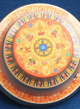 藏式磁悬浮转转筒西藏转桶家居用六字电动彩色发光创意装饰摆件