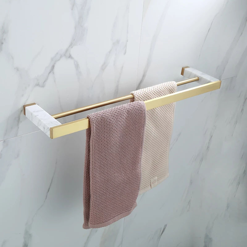 aathroom Accejssories Set Brushed Gold B throom ShelfBTowel - 图1