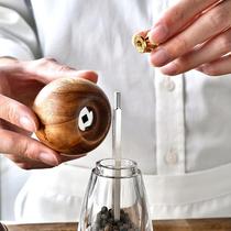 Manufacturer 2023 new new manual s round head pepper sea salt grinding machine acrylic stille wood grinding machine ceramic