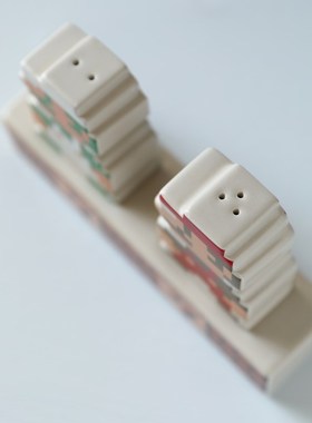 MUSe Garden 马里奥和路易吉 好基友像素超级玛丽双面图案胡椒瓶