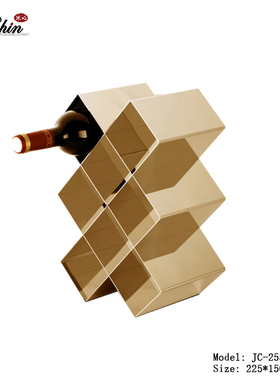 现代简约客厅红酒架摆件家居装A饰品葡萄酒架创意不锈钢酒柜摆设