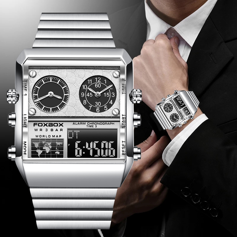 推荐LI Casual Digital Watches for en OX Luxury Stainless Ste - 图0