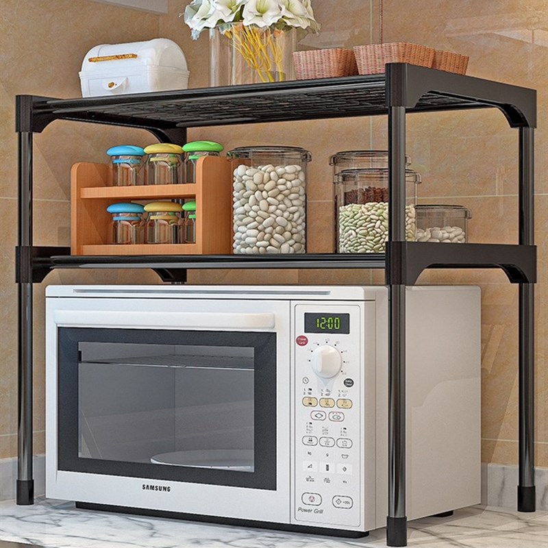 Adjustable Microwave Oven Shelf Detachable Rack Kitchen Tabl - 图0