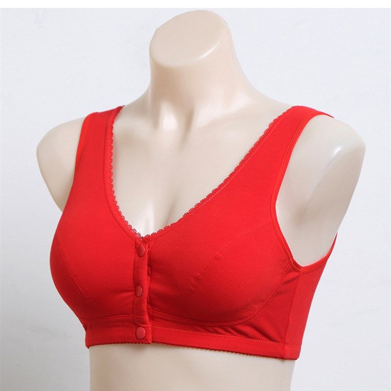 本命年红色文胸无钢圈前扣大码中老年妈妈女内衣裤套装属蛇年,淘宝优惠券,粉丝福利购,淘宝优惠卷