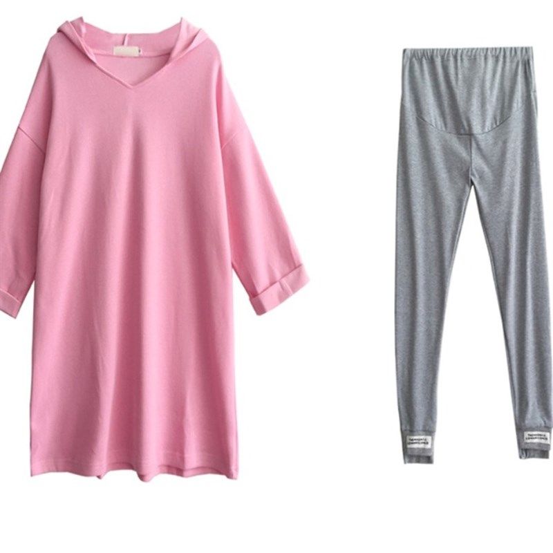 春秋季孕妇时尚套装春装潮妈外出孕妇上衣打底托腹裤两件套女早秋,淘宝优惠券,粉丝福利购,淘宝优惠卷