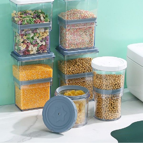 速发Transparent Grain Storage Box with Lid Refrigerator Fres - 图1