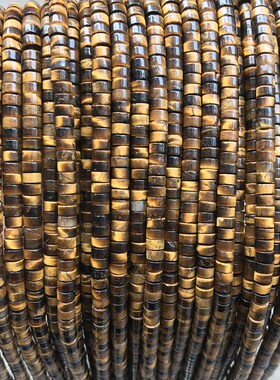2*4mmc玉石水晶直角圆片散珠diy饰品配件手链串珠隔片半成品