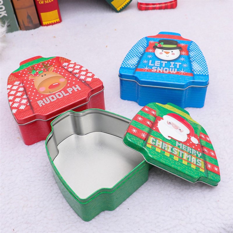 Christmas Cracker Candy Box Iron Christmas Tinplate Clothes - 图1