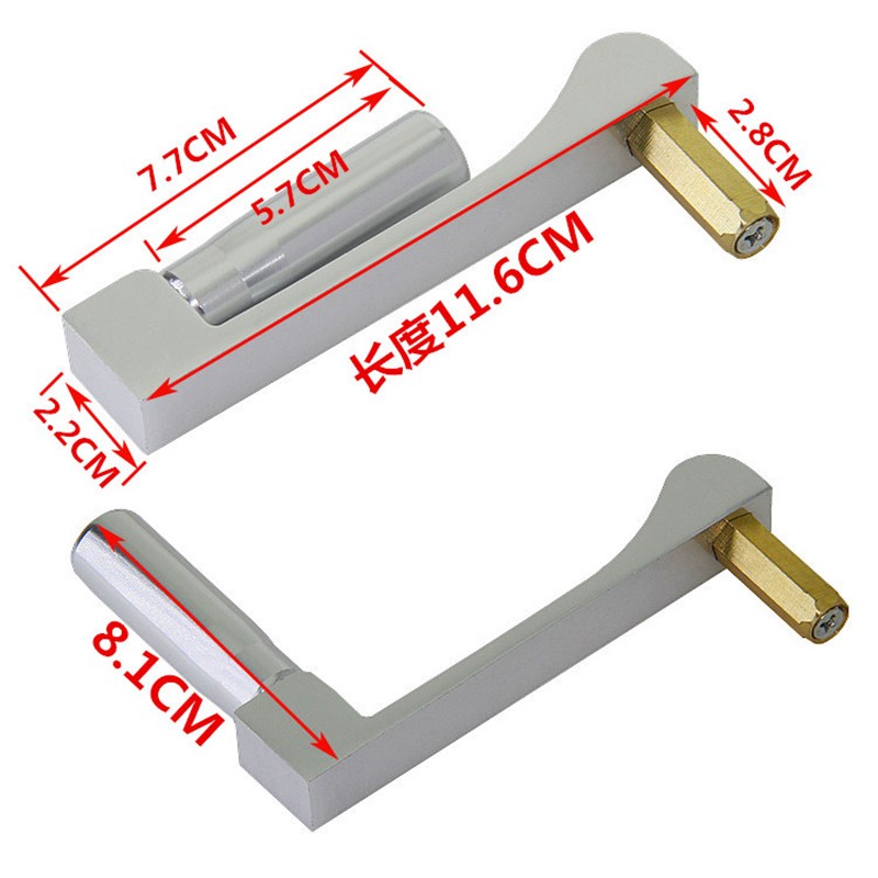 手摇器摇手器升降晾衣架手摇晒衣架配件升降器双杆通用铜机芯摇把-图0