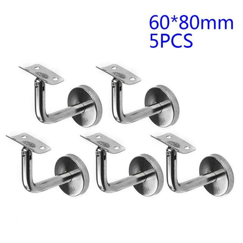 5pcs Stainless Steel Handrail GuardrGail Stair Railing Suppo - 图1