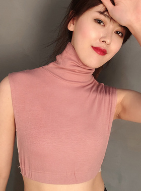 堆堆领保暖高领配饰假领子女百搭春秋冬季高弹素色配毛衣卫衣假领