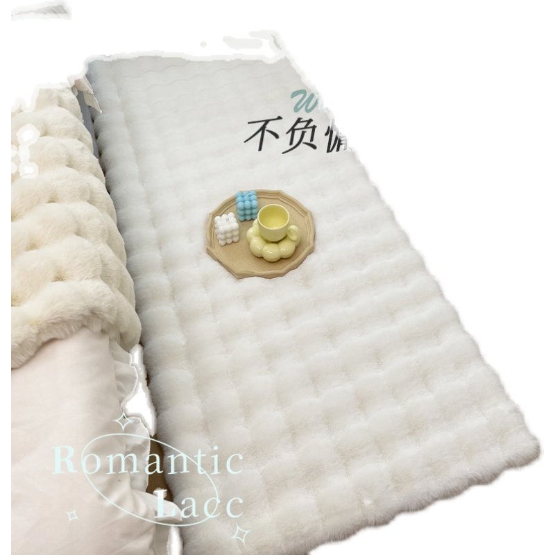 奶油风泡泡绒地毯卧室床边毛绒毯法式客厅沙发毛毯地垫衣帽间书房,淘宝优惠券,粉丝福利购,淘宝优惠卷