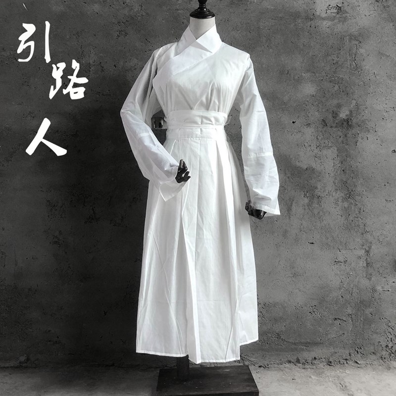 孝衣丧服女孝衣孝帽套装偏襟孝服殡葬白孝衫丧服纯白色丧葬衣服 - 图0