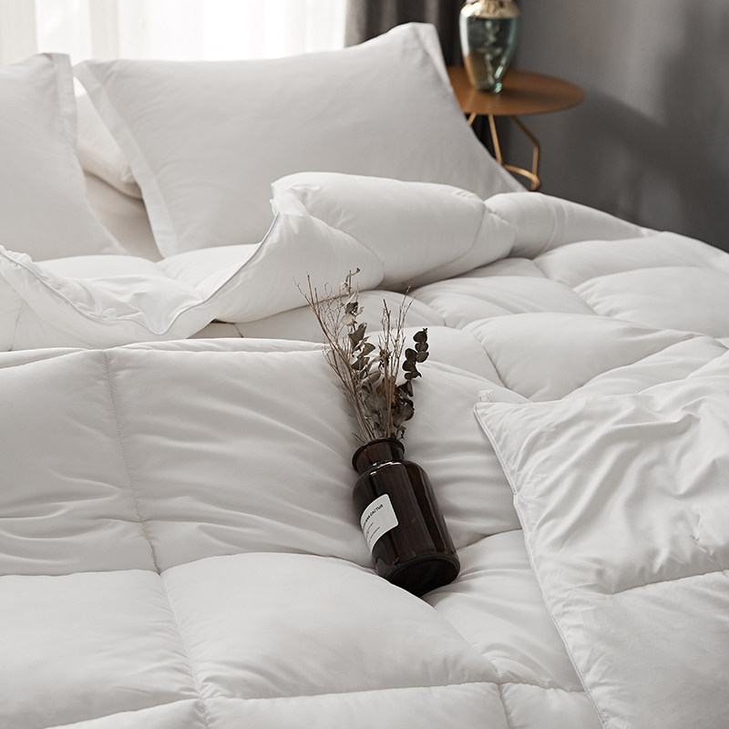 白色春秋被子 羽丝棉被芯蓬松单人被褥 1.5m绗缝固定冬被双人2m床,淘宝优惠券,粉丝福利购,淘宝优惠卷