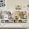 Perforated board desktop vertical storage rack home dormitory study table organizing desk R storage rack cosmetics storage