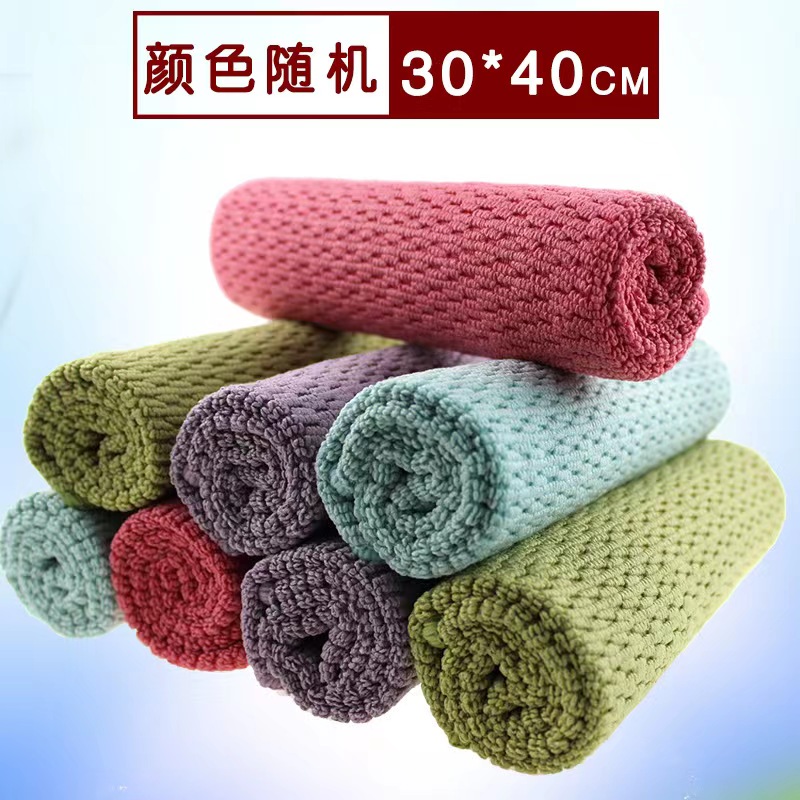 推荐3pcs/set wash towel dish wipe kitchen cleaning cloth cot - 图2