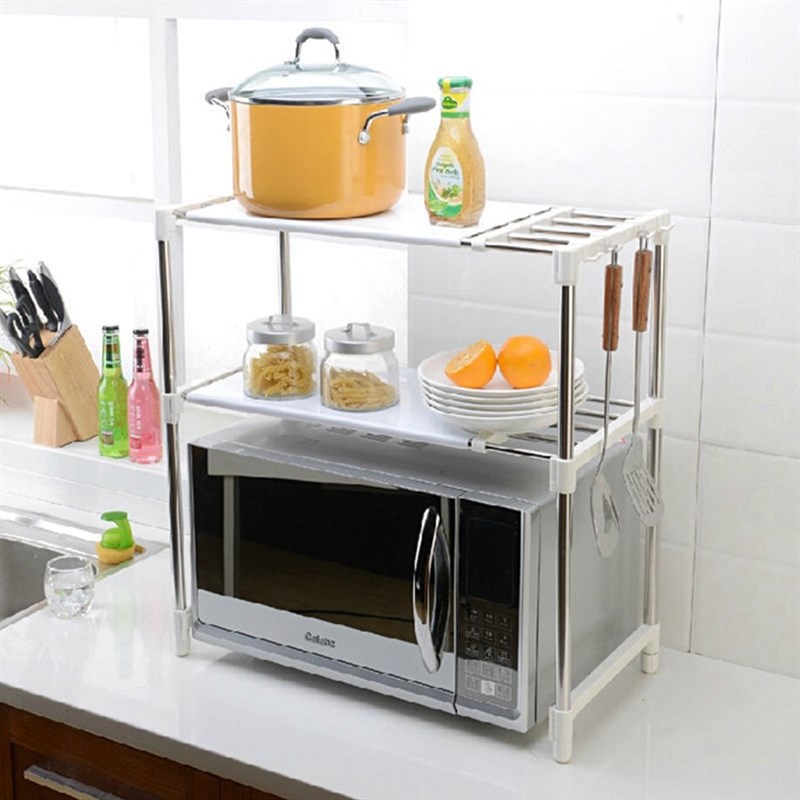 Adjustable Microwave Oven Shelf Detachable Rack Kitchen Tabl - 图2