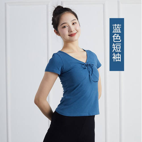 铁箭(TIEJIAN)舞蹈服女成人芭F蕾舞练功形体服系带V领修身现代-图0