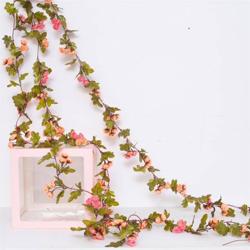 2m Artificial Flowers Rose Ivy Vine Wedding Decoration R - 图1