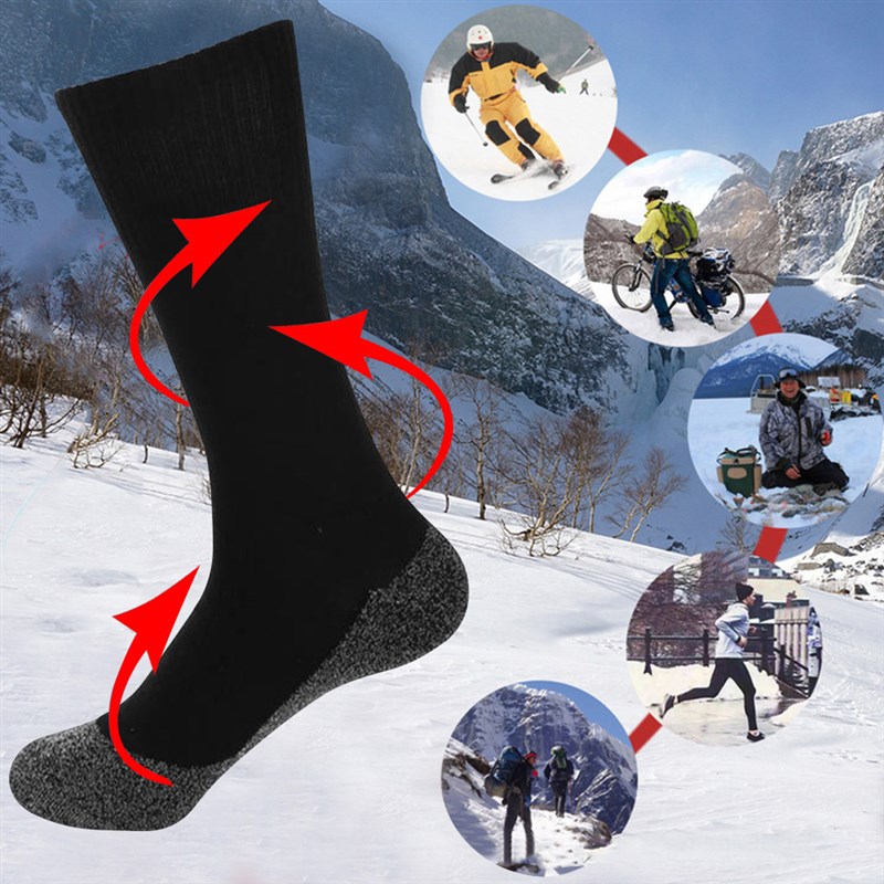 推荐1/2Pairs Winter Heated Socks Self Heating Socks Thermal - 图1