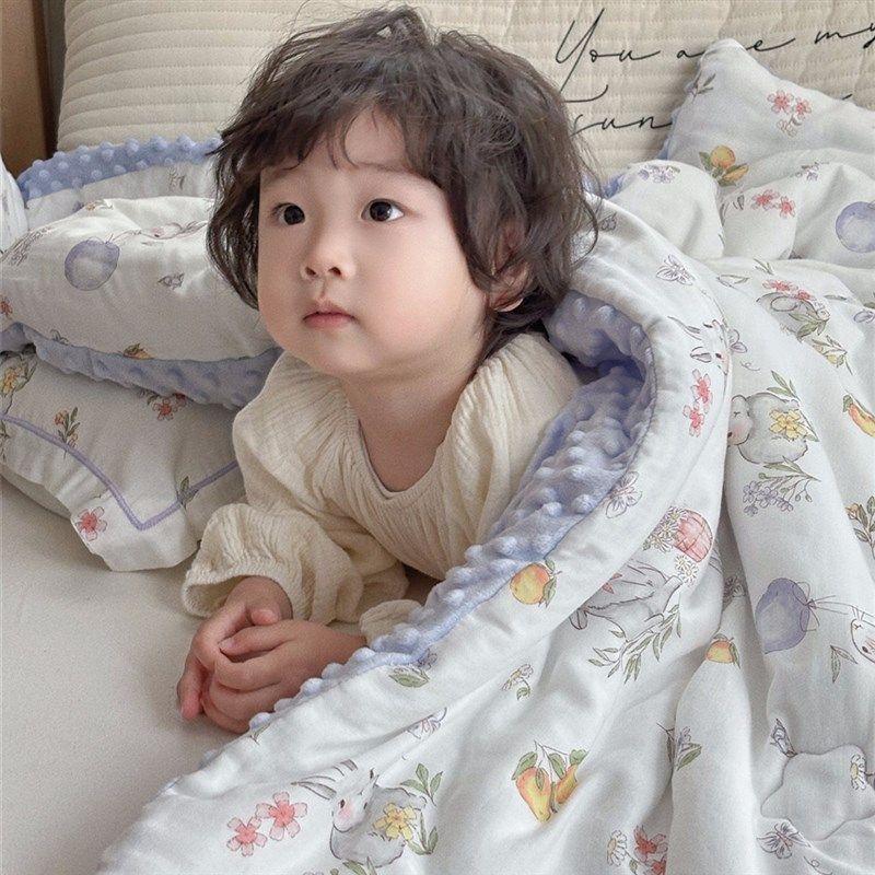 A类卡通可爱竹棉纱布豆豆被子儿童可水洗春秋被 加厚保暖单人冬被,淘宝优惠券,粉丝福利购,淘宝优惠卷