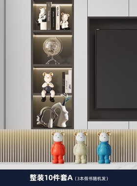 酒柜装饰品客厅电视墙两侧摆件家居饰品轻奢高档办公室桌面工艺品