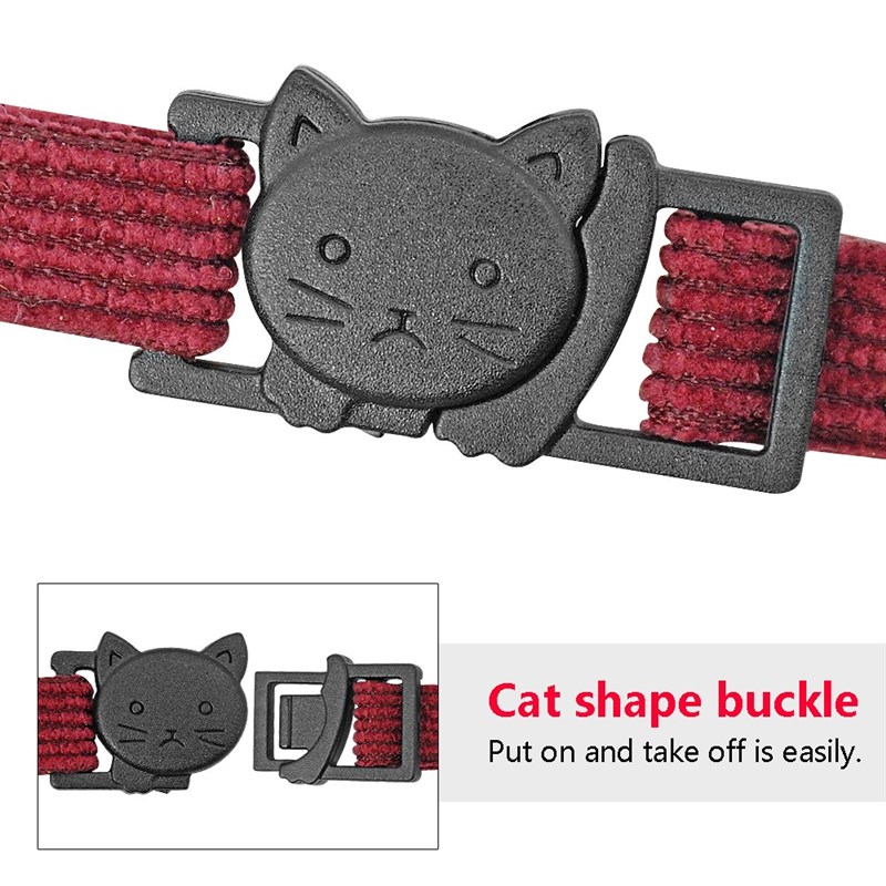 Quick Release Cat Collar With Bell Safety Breakaway Cute Ca - 图0