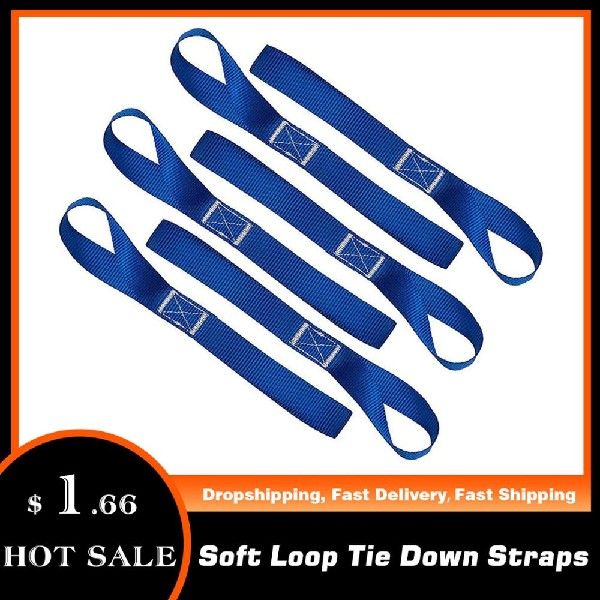 极速Soft Lo-op Tie Down Straps- 6 Pack- Lo-ops For Securin-图0