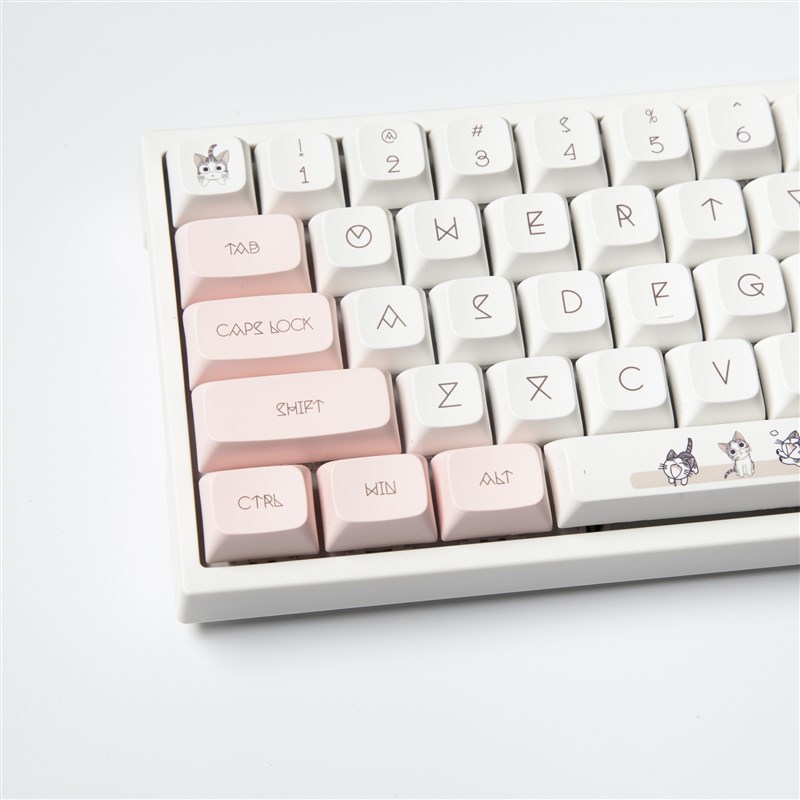 速发XDA Keycaps 137 Keys PBT Dye Sub Keycaps Cute Miaomiao T - 图2