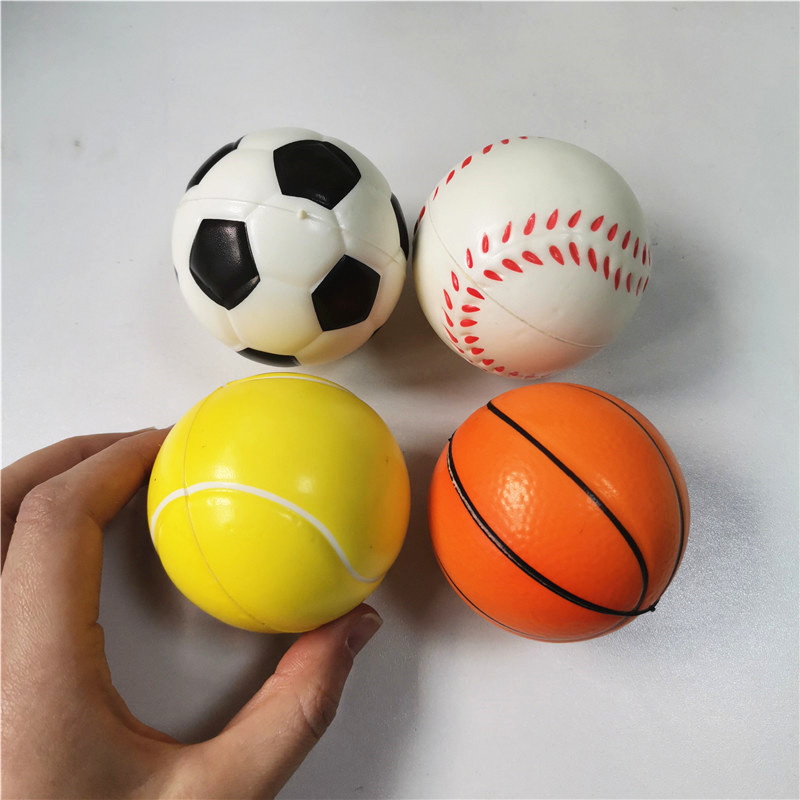 速发6Pcs/Set Squeeze Ball Toy Football Basketball Baseball T - 图1