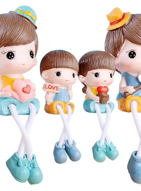 一家四口家居工艺品摆件简约现代客厅酒柜装饰房间小饰.品摆设创