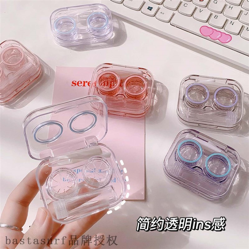 极速Simple contact lens box transparent beautiful pupil box - 图0