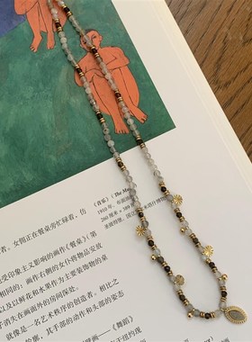 118法式度假手工串珠休闲u搭配颜色保色稳定自然材料搭配时髦a18-