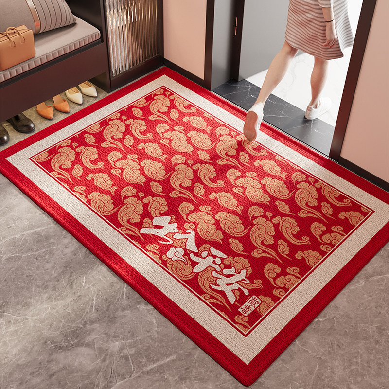 红色入户门地垫蛇年喜庆耐脏免洗防滑脚垫大门口进门地毯定制门垫,淘宝优惠券,粉丝福利购,淘宝优惠卷