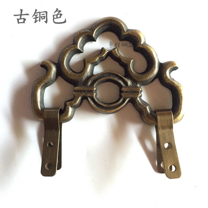 仿古纯铜画框挂钩铜画钩挂画钩牌匾挂扣明清仿古十字绣挂钩铜挂钩