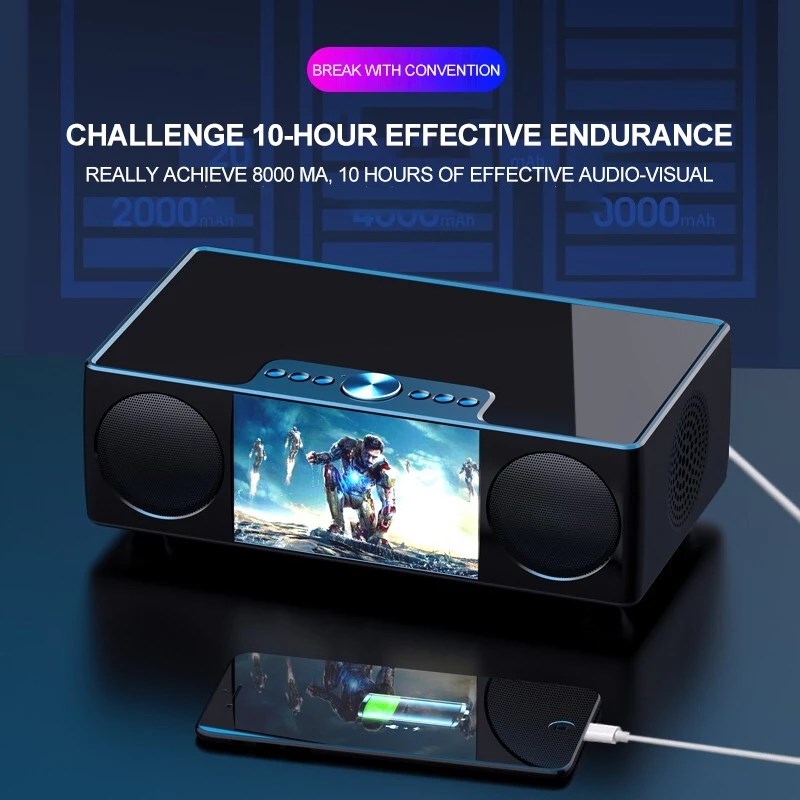 推荐SOAIYHome theater Bluetooth Speaker 4.3''Display Wireles-图0