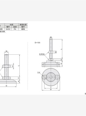 重载型BZR01-50850 508100 501050 5010100 501250尼龙PA橡胶脚杯