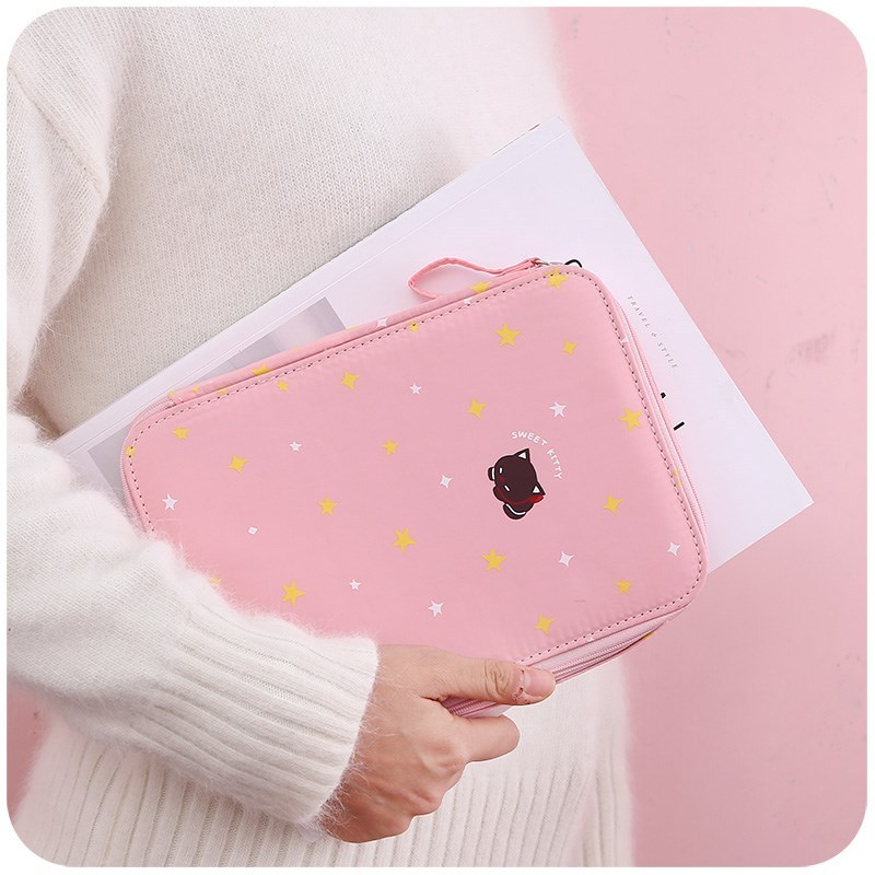 速发Korean Kawaii Pencil Case Storage Bag Cute  Big Pencil B - 图3