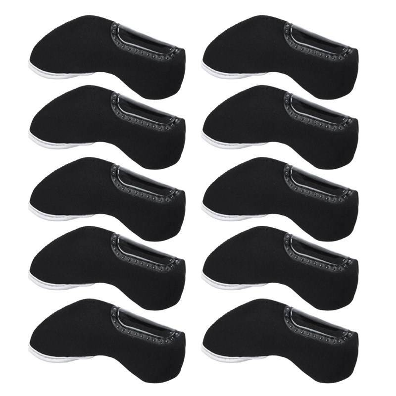 10pc Nylon Golf Iron Club Head Cover Headcover Case Protect - 图0