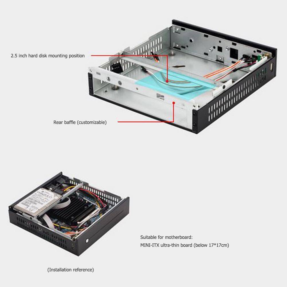 推荐ET3 MiniITX Case ltra Slim 08mm SECC Computer PC-图2