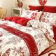 Chinese simple cotton wedding four-piece set red sheets G set wedding bedding wedding doll